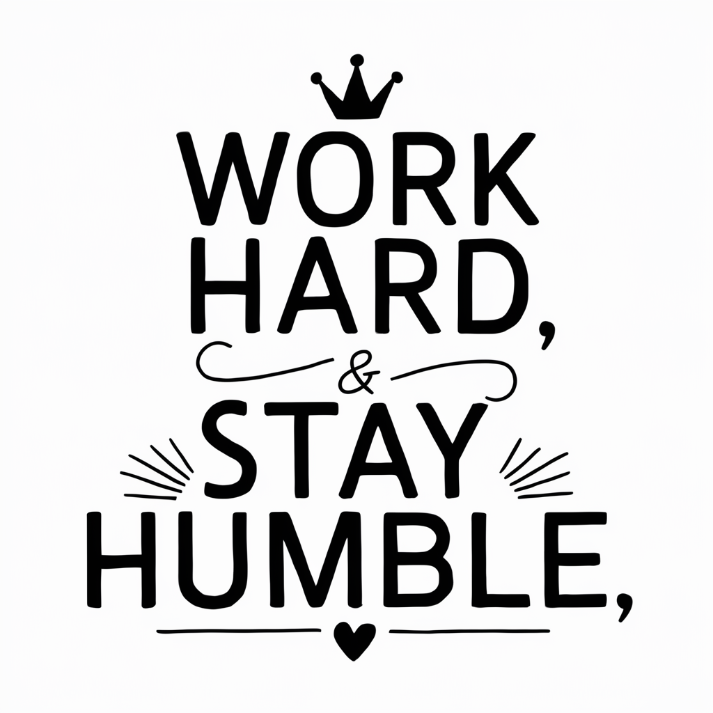 Work hard, stay humble