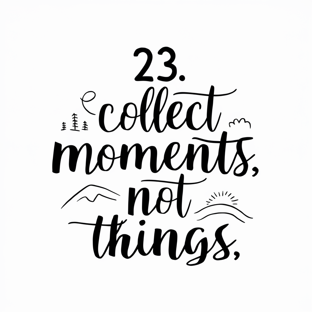 Collect moments, not things