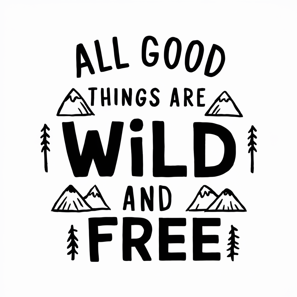 All good things are wild and free