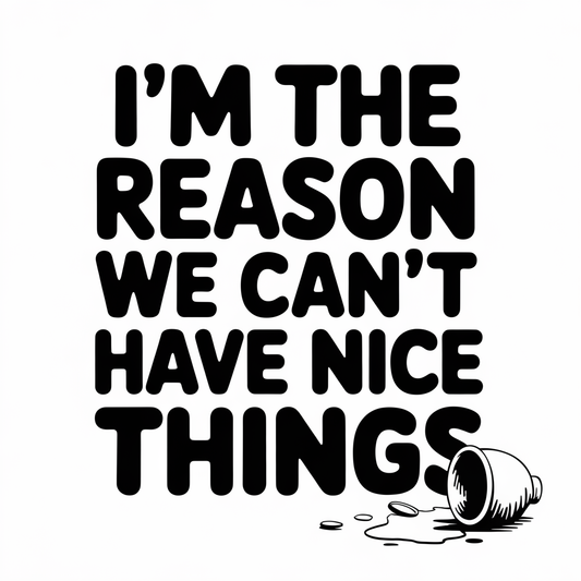 i’m the reason we can’t have nice things