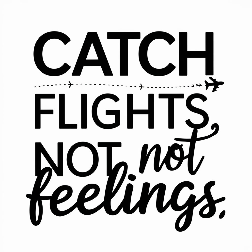 Catch flights, not feelings